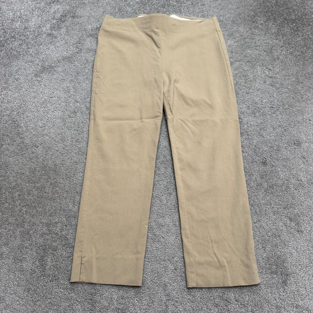 White House Black Market Slim Fit Crop Pants Womens 8 Tan Brown Pull On Trouser
